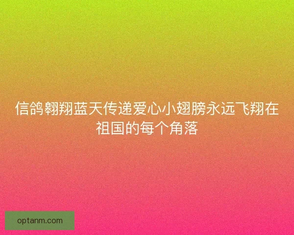 信鸽翱翔蓝天传递爱心小翅膀永远飞翔在祖国的每个角落
